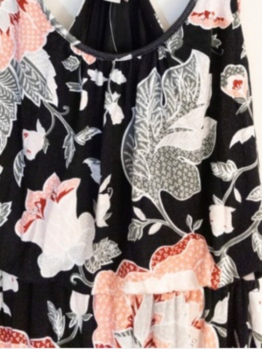Loft Floral Black Maxi Dress with Pink Blooms - Picture 2 of 5